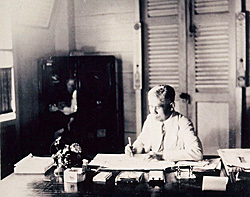 Praya Bhirom Bhakdi at his desk