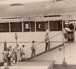 King Rama V is boarding his yacht